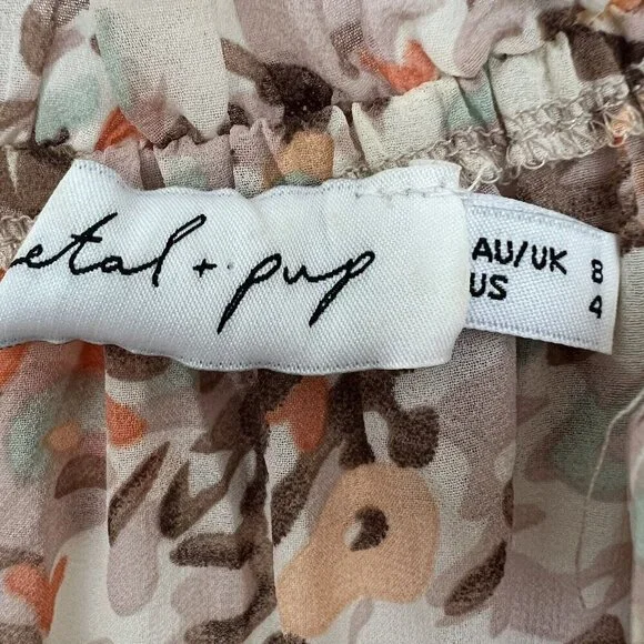 Petal & Pup Off The Shoulder Ruffle Mini Dress Size SMALL NEW - Picture 5 of 6